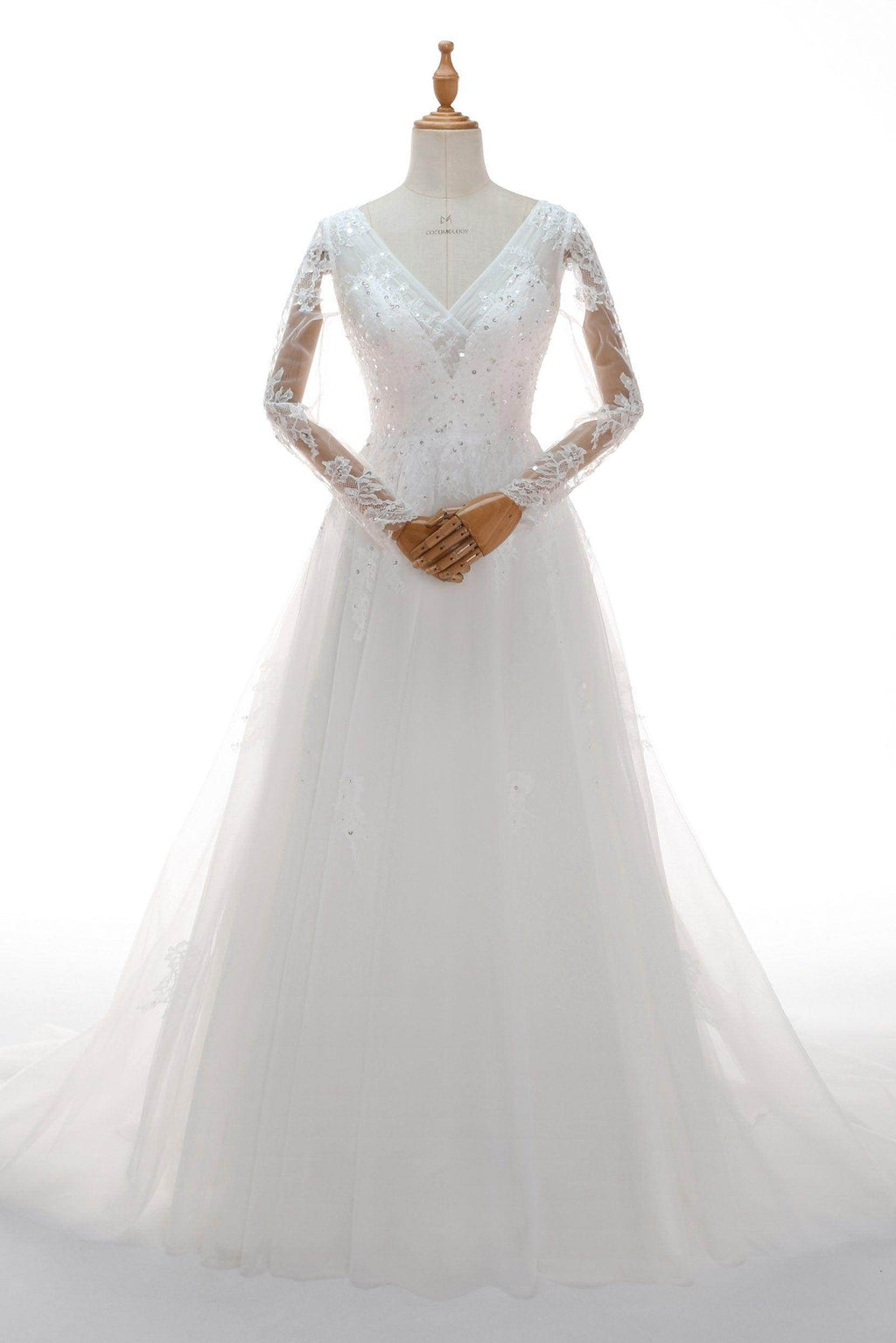 Elegant A Line Court Train Tulle Wedding Dress Wedding Dress