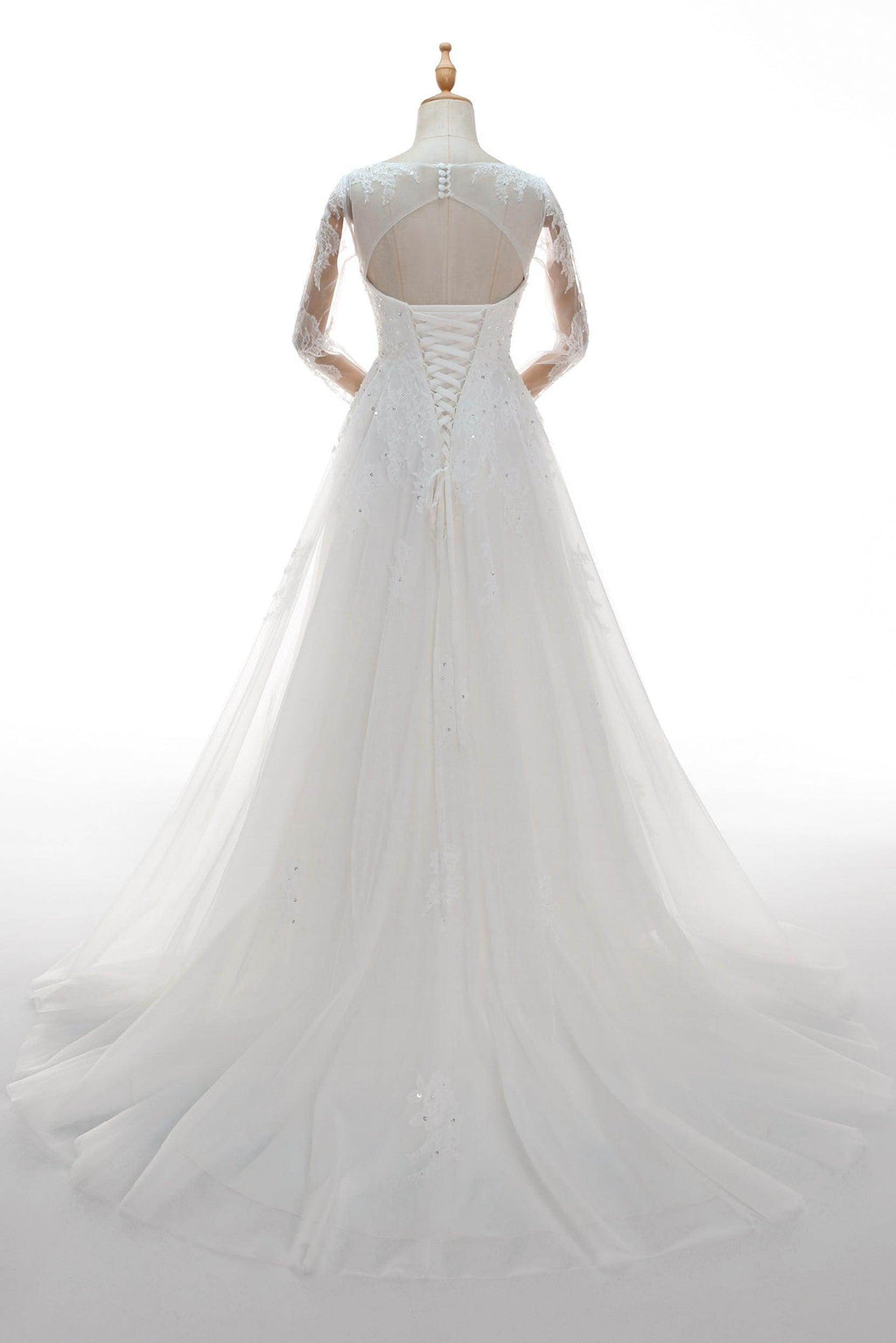 Elegant A Line Court Train Tulle Wedding Dress Wedding Dress