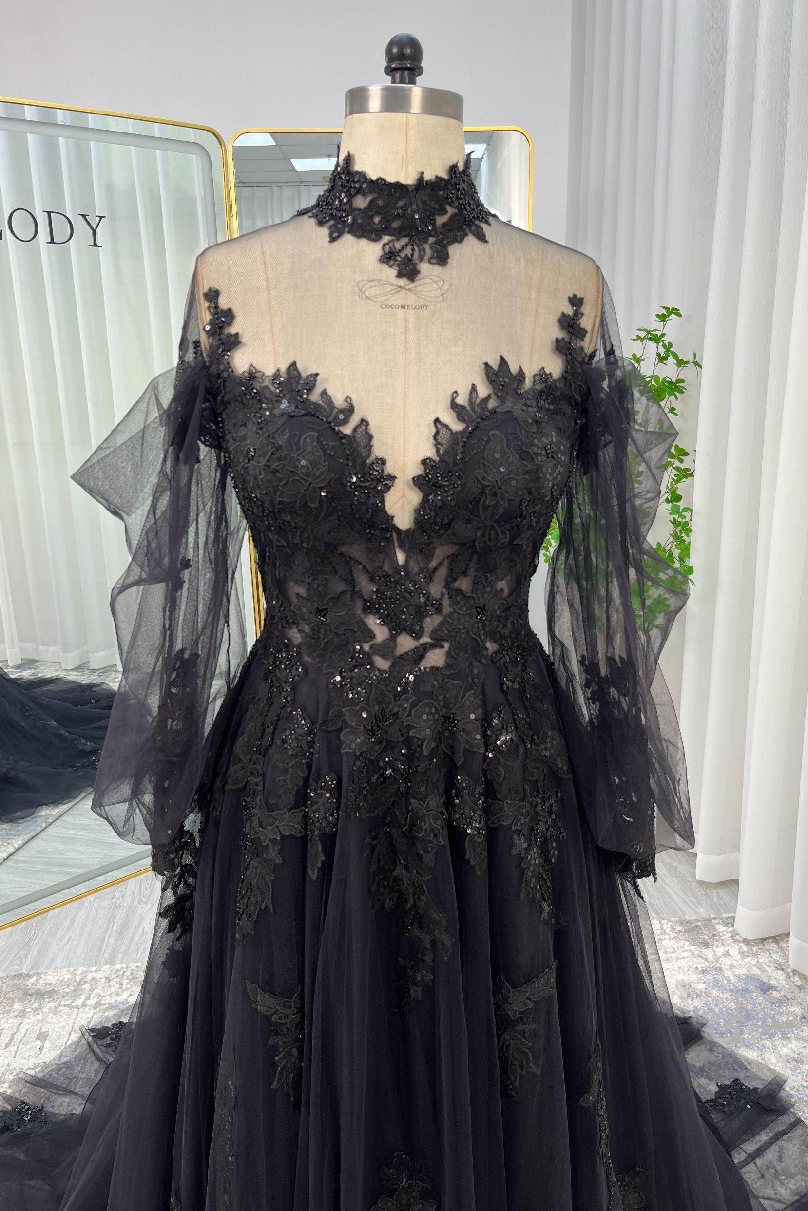 Elegant A Line Court Train Lace Tulle Wedding Dress Wedding Dress