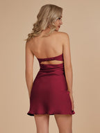 Corisande Burgundy detail 2 homecoming dress