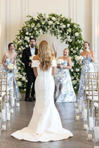 Sky Blue Satin A-Line Bridesmaid Dress with Sweetheart Neckline and Floor Length