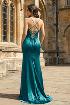 Hespera Peacock back view evening dress