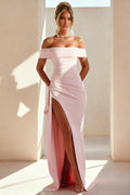 Briony pink front view prom dress
