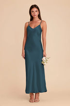 Amara Dark Teal alternate view 2 bridesmaid dress