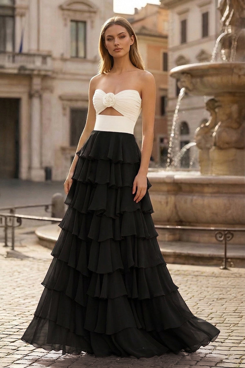 Harmonia red detail 3 prom dress