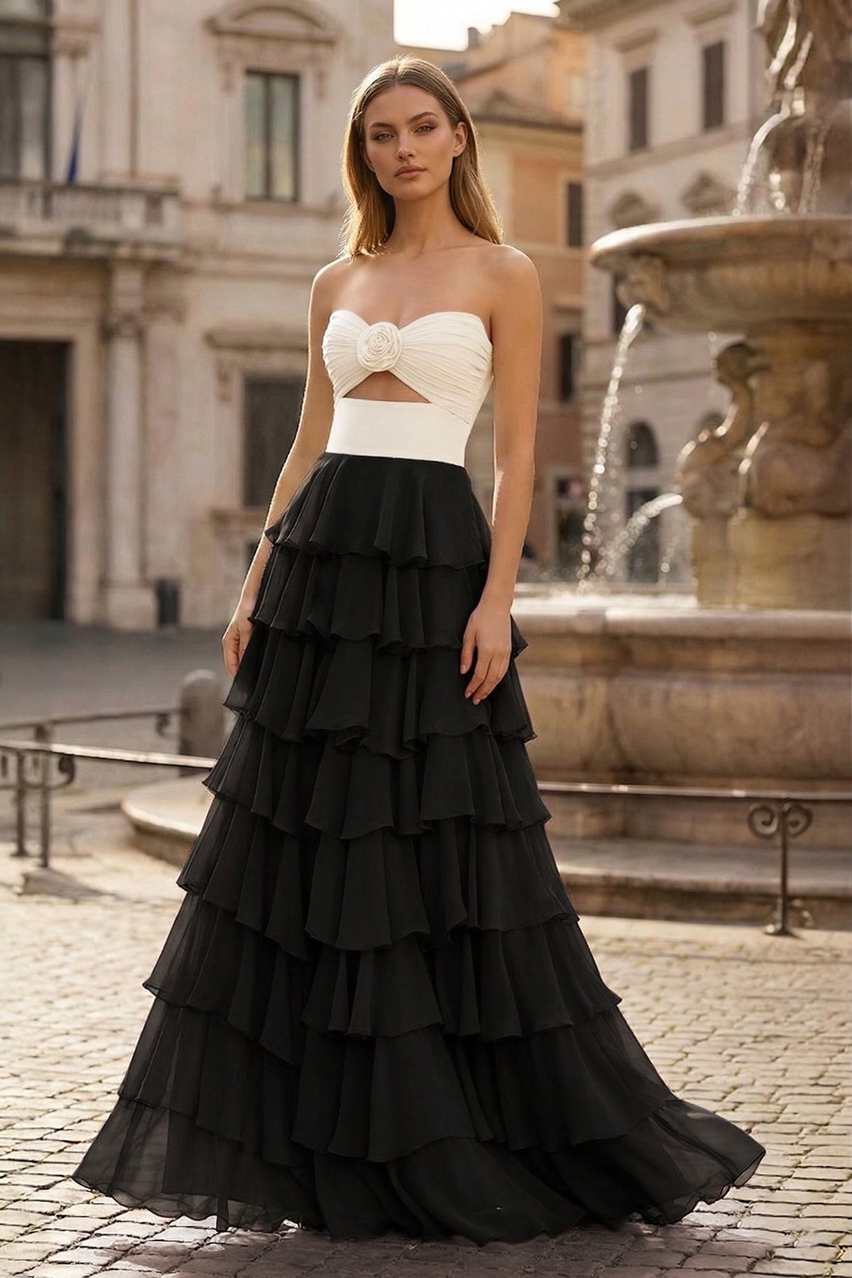 Harmonia red detail 3 prom dress