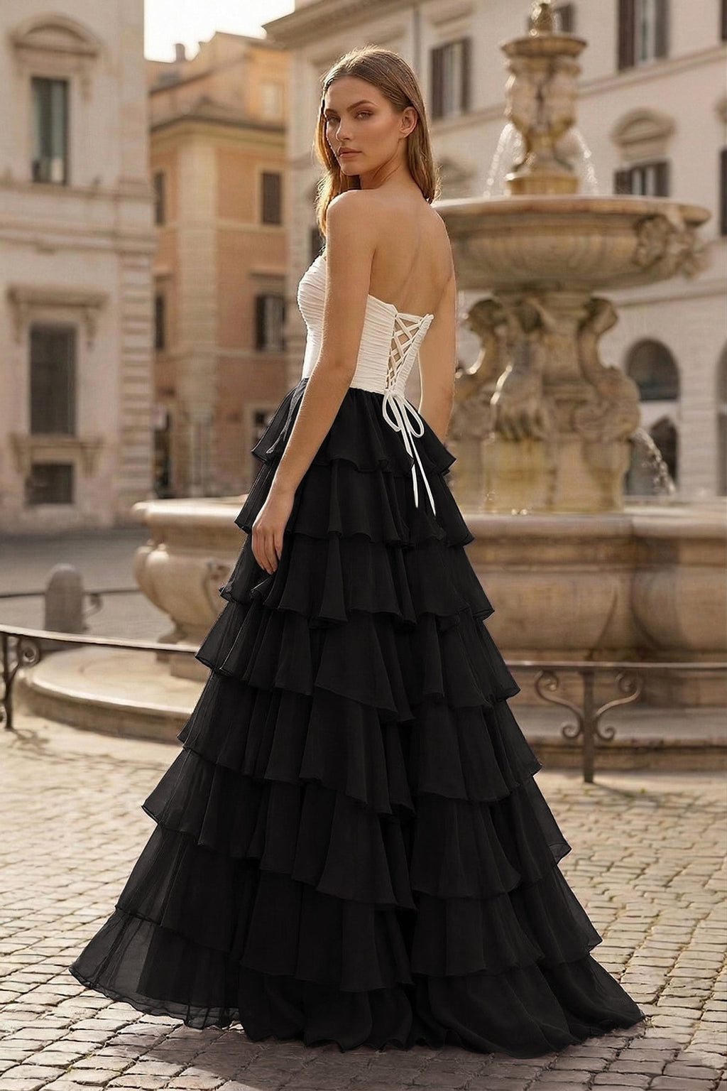 Harmonia red detail 4 prom dress