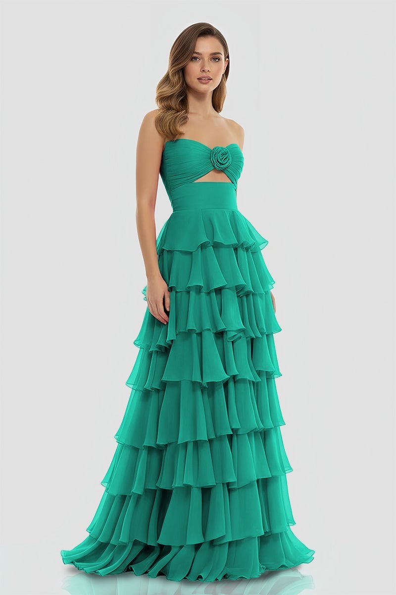 Maelle Quinn Hunter Green detail 5 prom dress