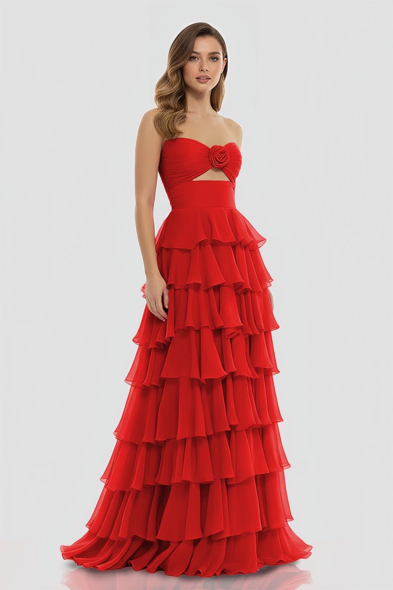 Harmonia red detail 2 prom dress