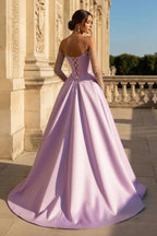 Inessa lilac back view prom dress