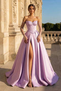 Inessa lilac front view prom dress