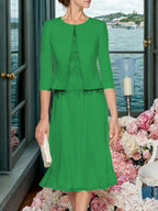 Corinna Faye Emerald front view mother of the bride dress