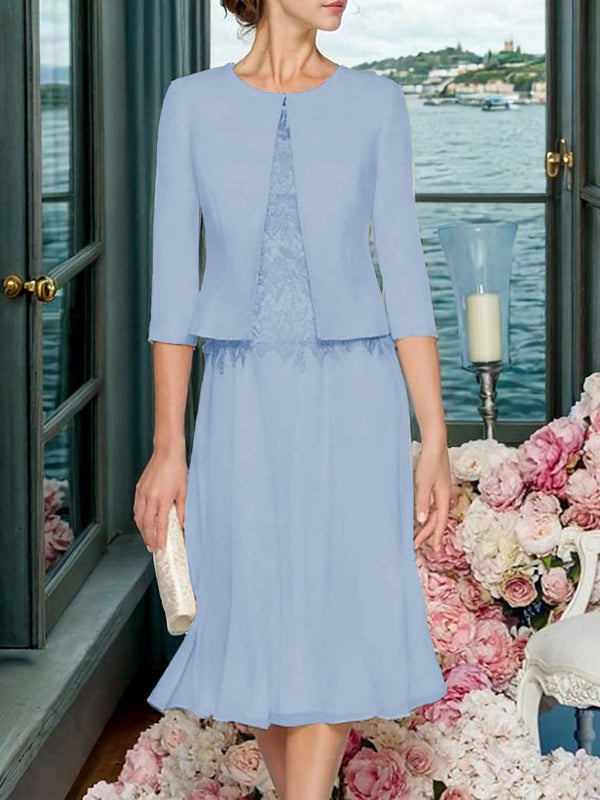 Corinna Faye Lavender front view mother of the bride dress