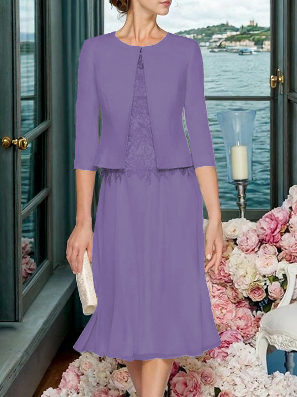 Corinna Faye Orchid back view mother of the bride dress