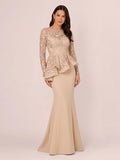 Primrose Kate Champagne front view mother of the bride dress