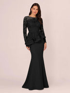 Primrose Kate Black front view mother of the bride dress