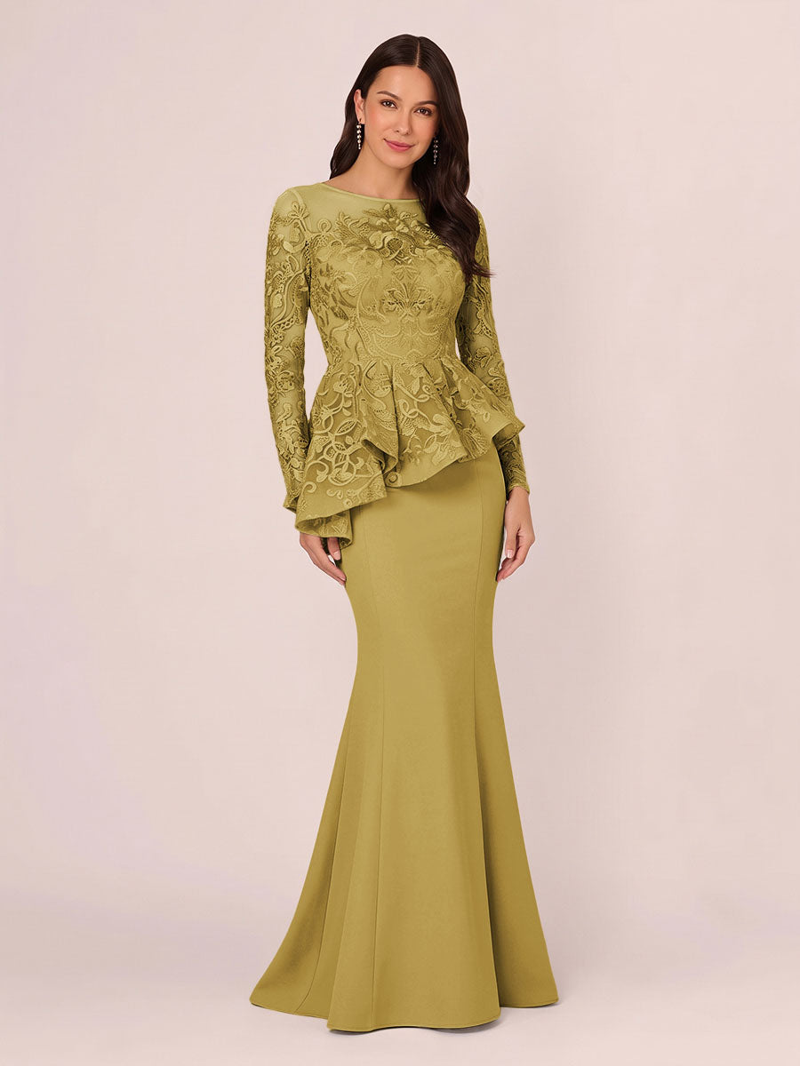 Primrose Kate Gold front view mother of the bride dress