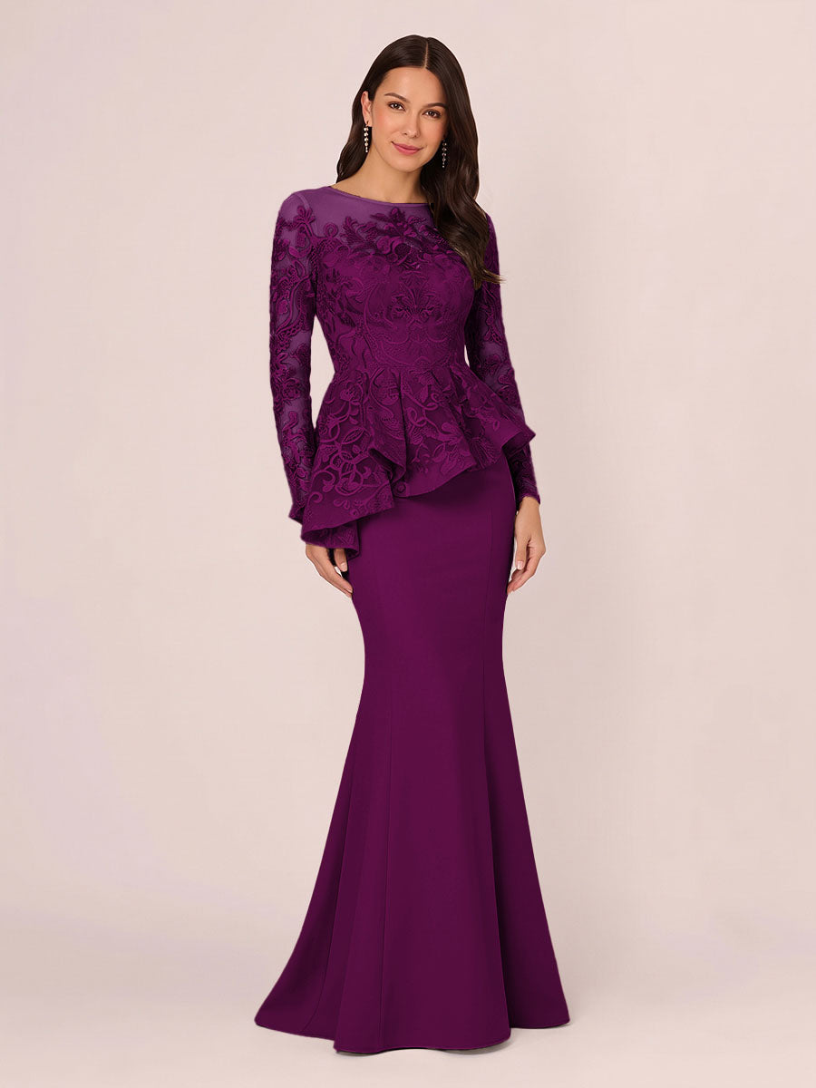 Primrose Kate Orchid front view mother of the bride dress