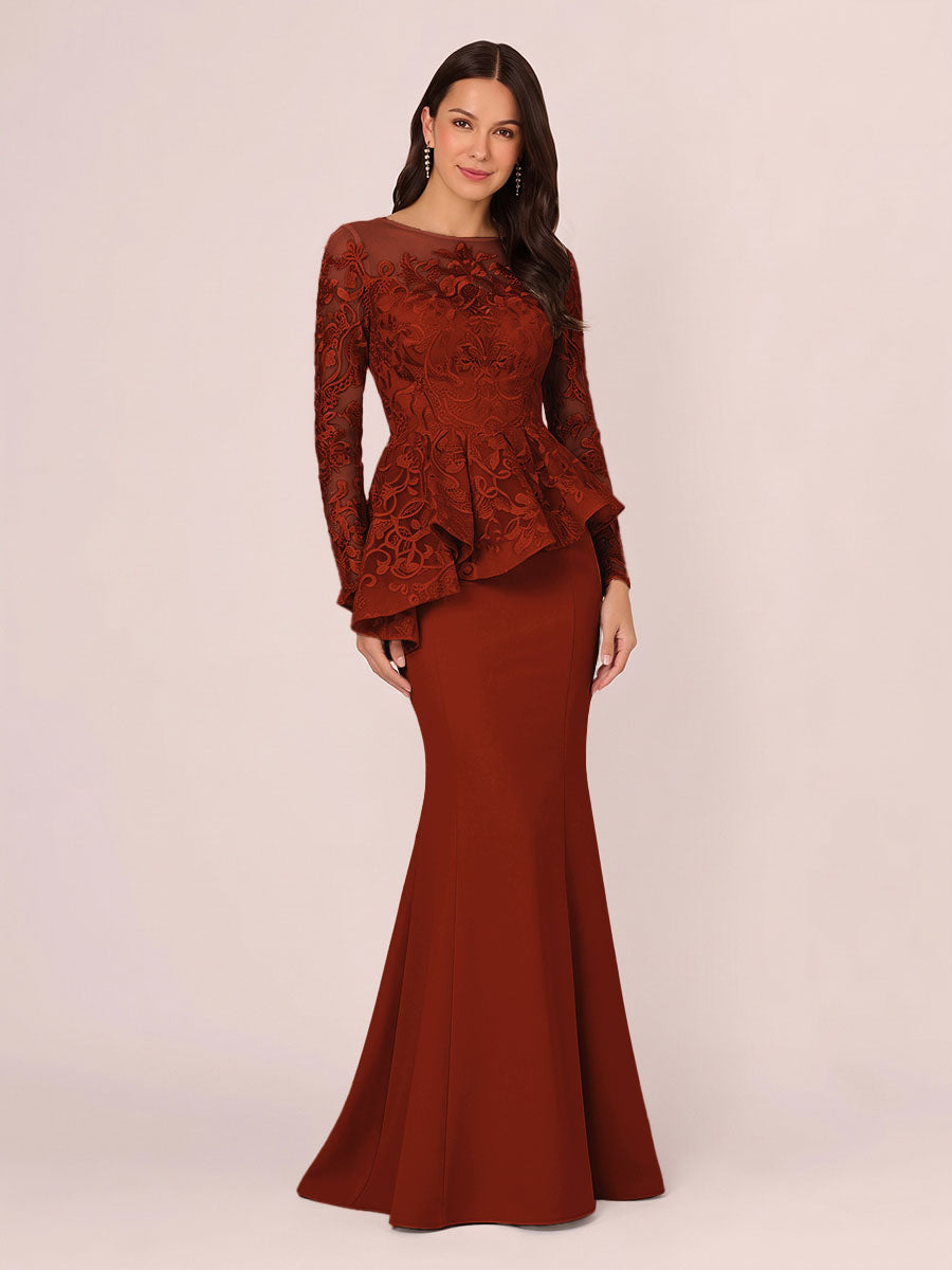 Primrose Kate Rust front view mother of the bride dress