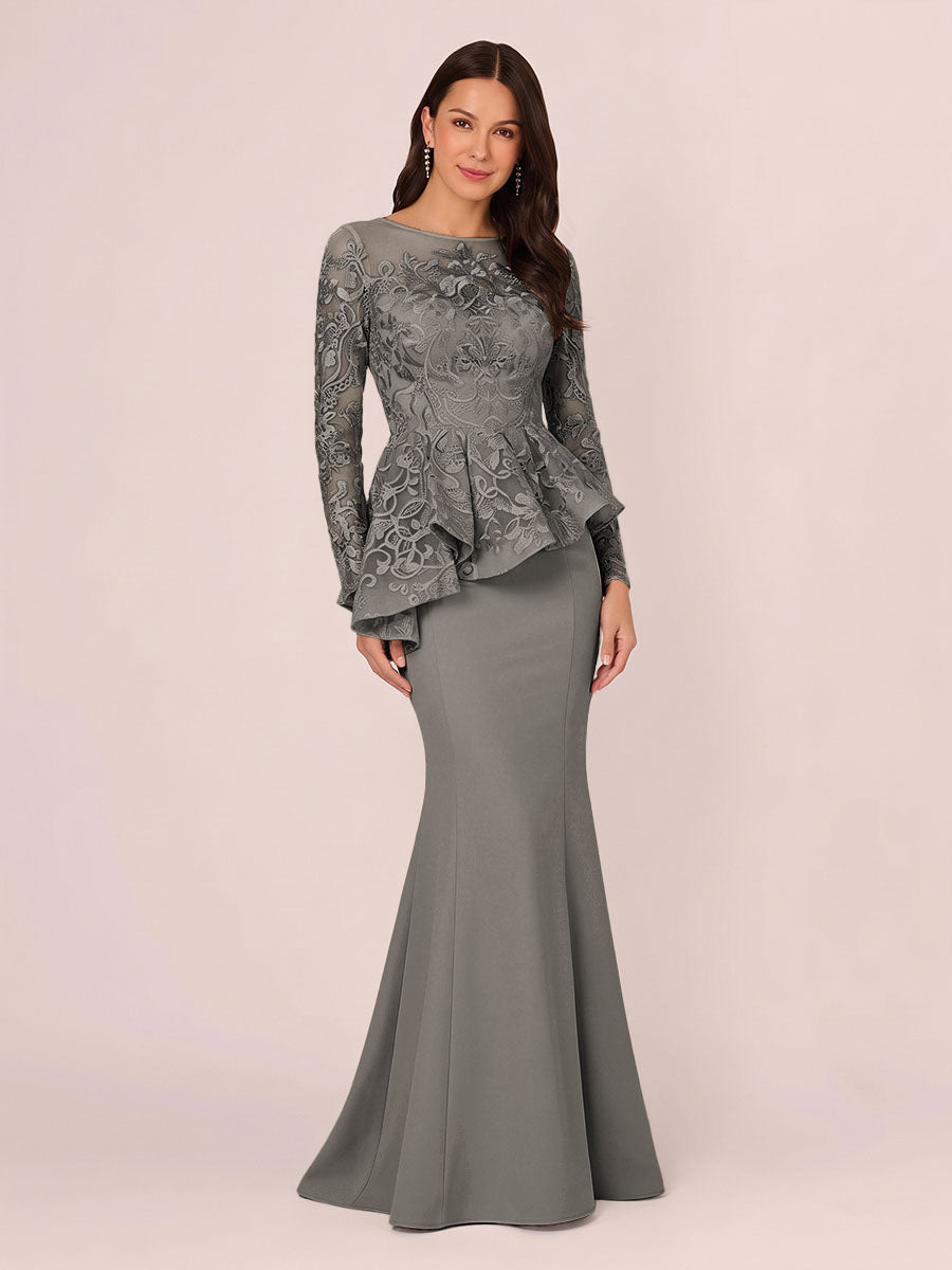 Primrose Kate Silver front view mother of the bride dress