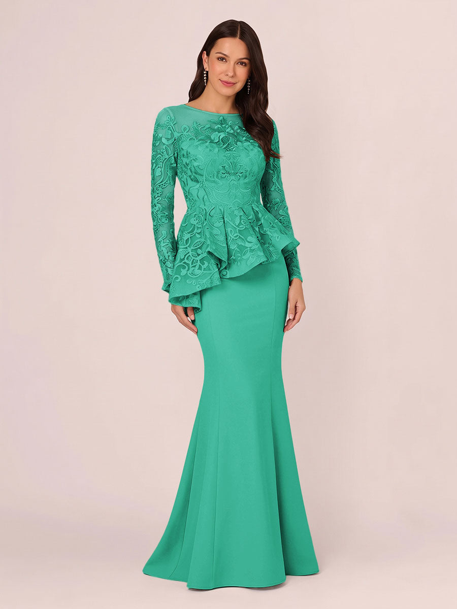 Primrose Kate Turquoise front view mother of the bride dress
