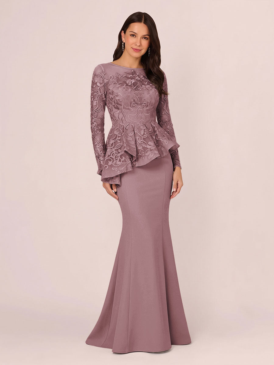 Primrose Kate Mauve front view mother of the bride dress