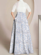 Jessamine Odette Floral Print side view mother of the bride dress