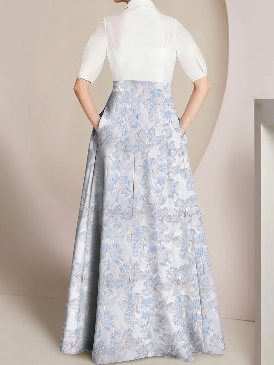 Jessamine Odette Floral Print side view mother of the bride dress