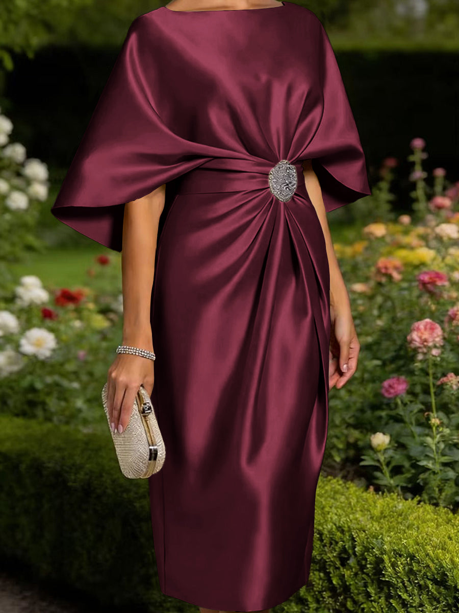 Leonora Blythe Cabernet front view mother of the bride dress