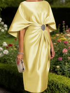 Leonora Blythe Daffodil front view mother of the bride dress