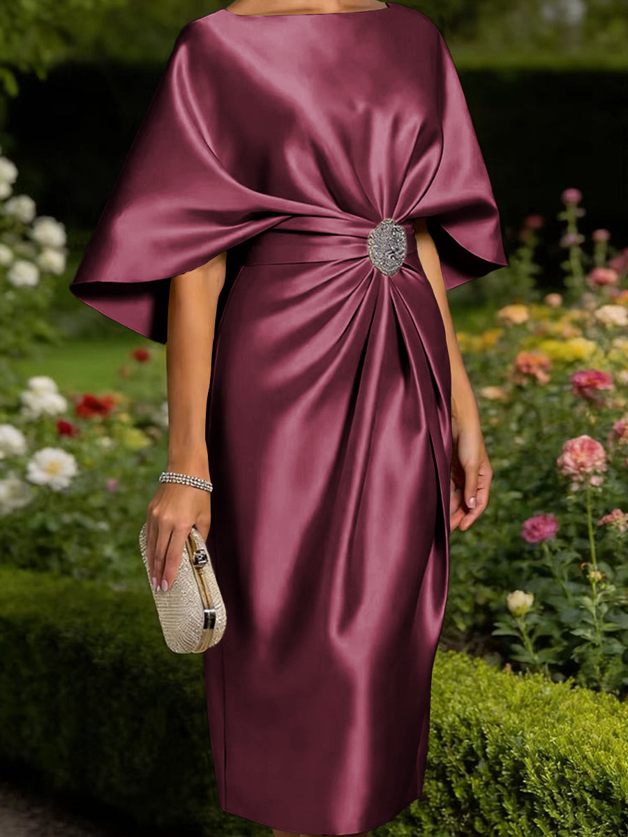 Leonora Blythe Plum front view mother of the bride dress