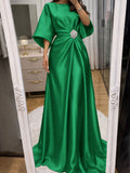 Noelle Celine Emerald front view mother of the bride dress