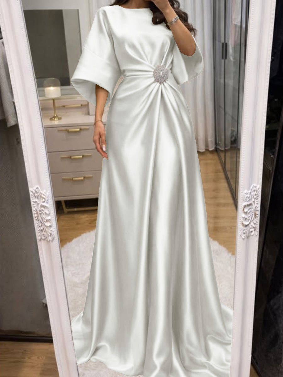 Noelle Celine Ivory front view mother of the bride dress