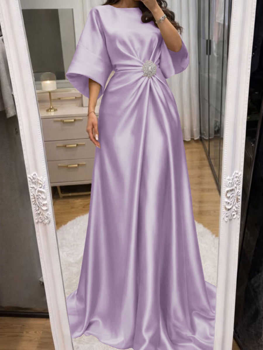 Noelle Celine Lilac front view mother of the bride dress