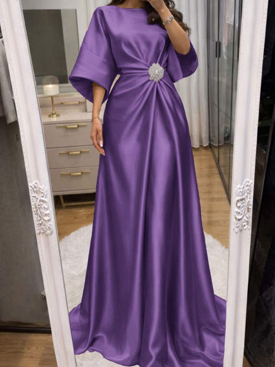 Noelle Celine Orchid front view mother of the bride dress