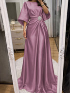 Noelle Celine Wisteria front view mother of the bride dress