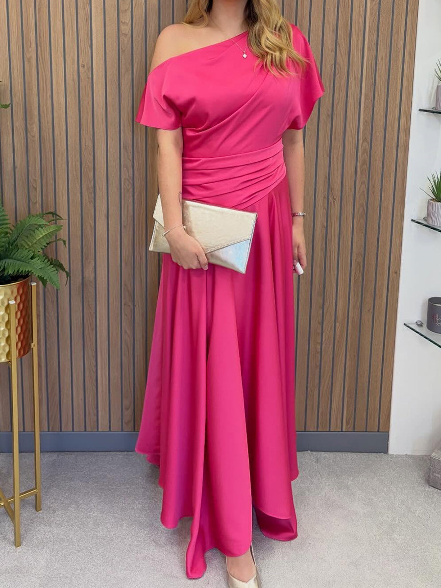Heloise Margot Fuchsia front view mother of the bride dress