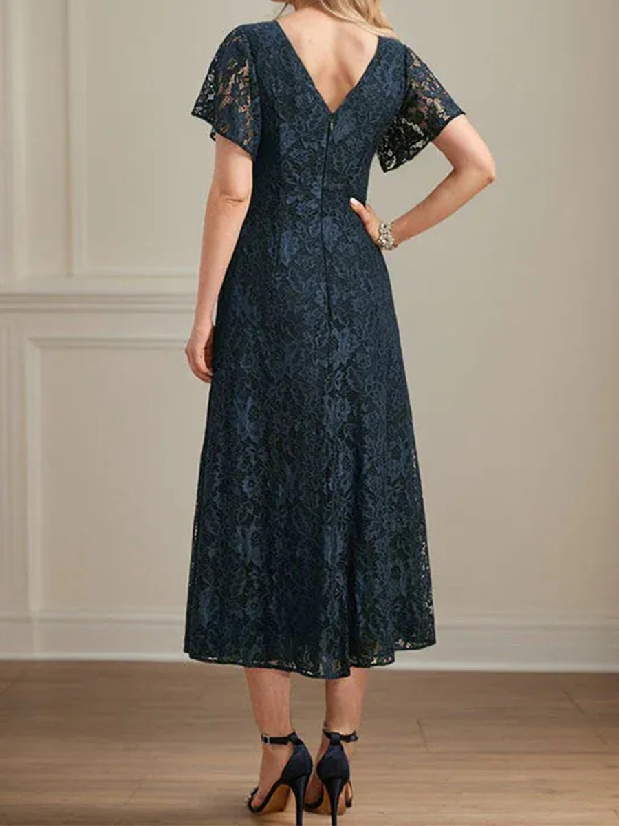 Juliette Maeve Cabernet back view mother of the bride dress