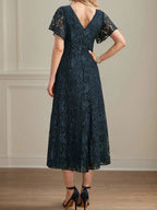 Juliette Maeve Cabernet back view mother of the bride dress