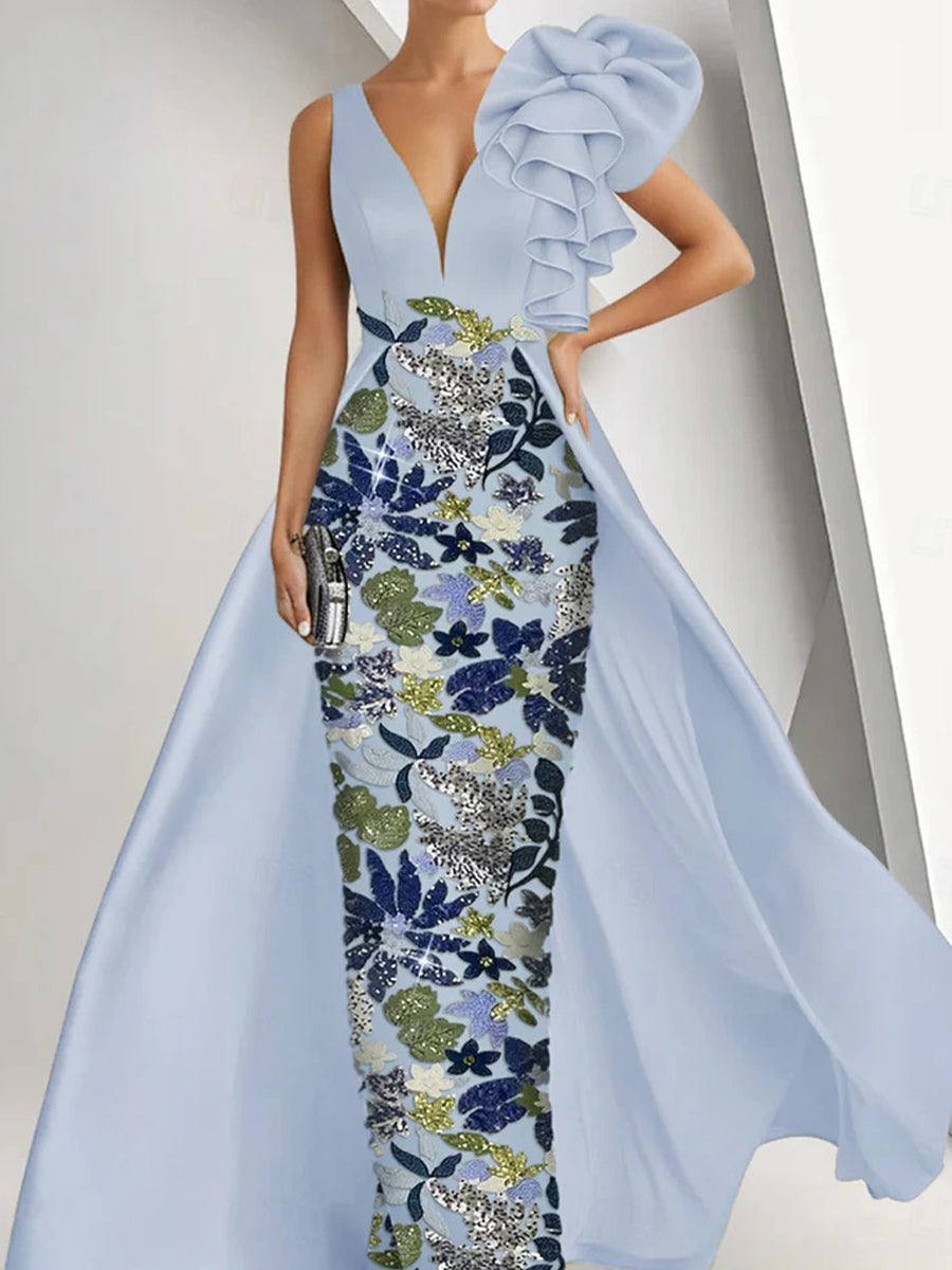 Honora Camille Sage Green back view mother of the bride dress