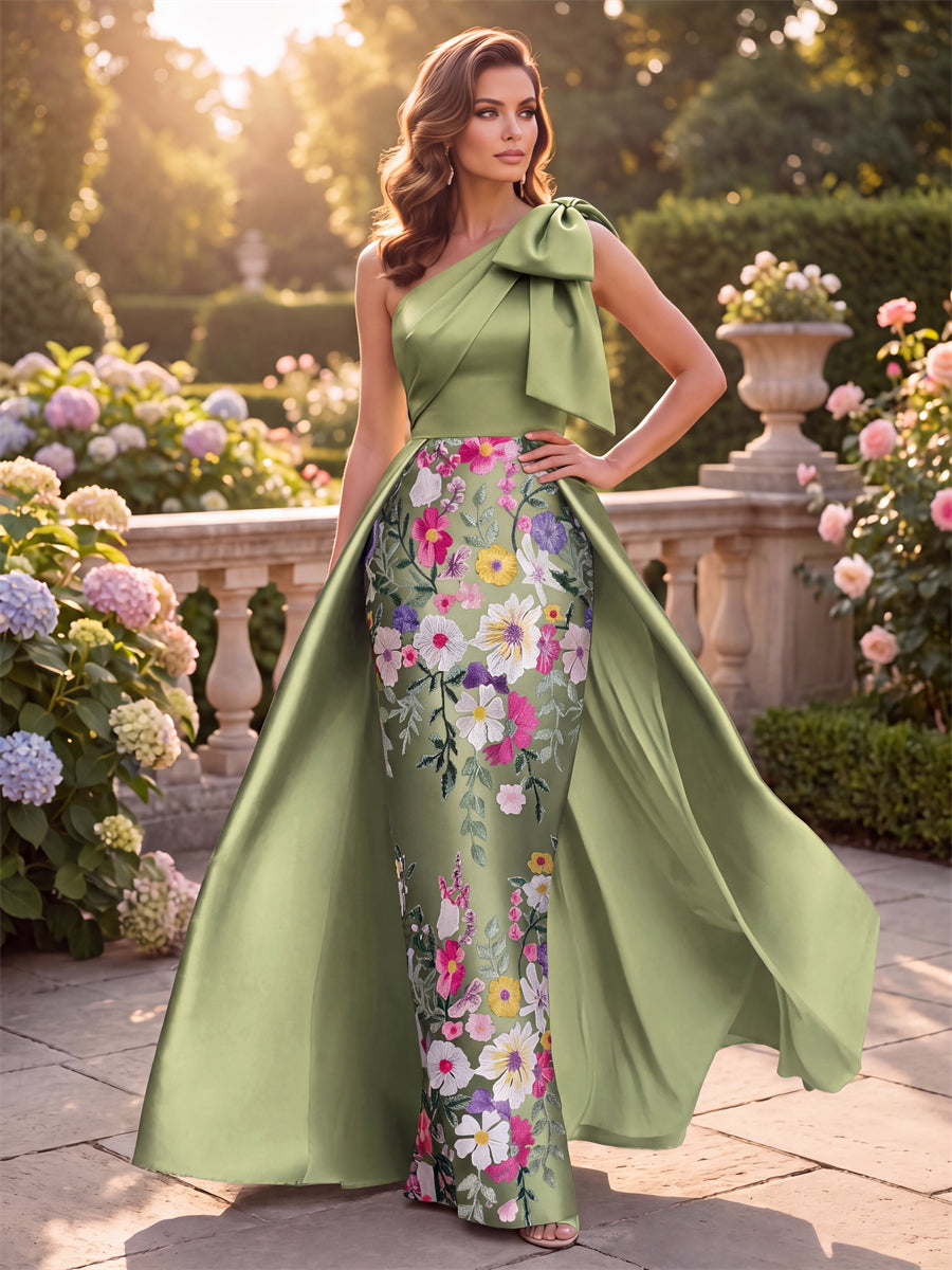 Isadora Blythe Sage Green front view mother of the bride dress