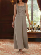 Giselle Aurelia Taupe side view mother of the bride dress