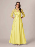 Isadora Quinn Daffodil front view mother of the bride dress