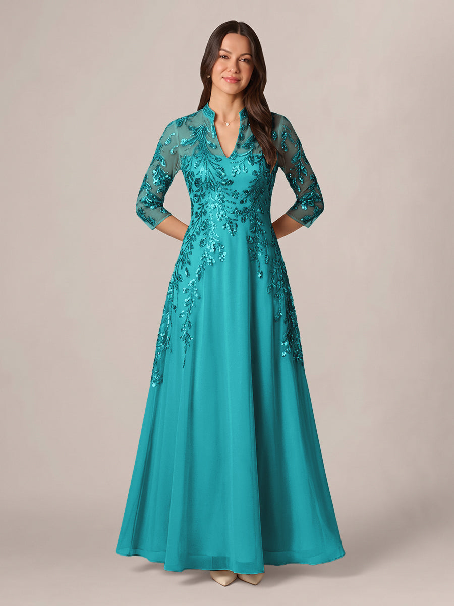 Isadora Quinn Jade front view mother of the bride dress