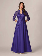 Isadora Quinn Regency front view mother of the bride dress