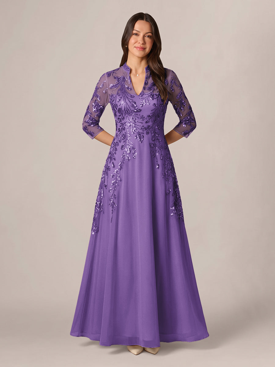 Isadora Quinn Orchid back view mother of the bride dress