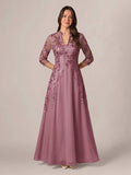 Isadora Quinn Mauve front view mother of the bride dress