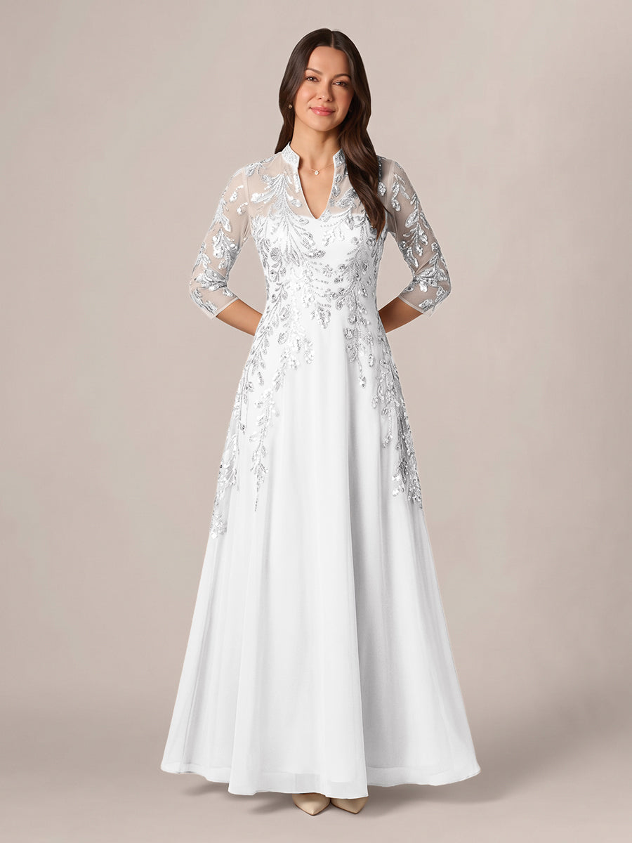 Isadora Quinn White front view mother of the bride dress