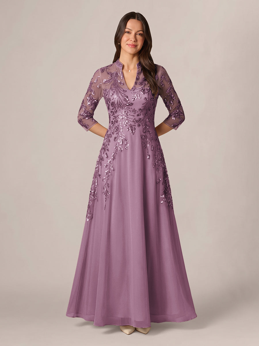 Isadora Quinn Wisteria front view mother of the bride dress