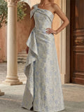 Seraphina Kate Silver front view mother of the bride dress